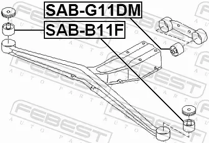 FEBEST TULEJA MOSTU SAB-B11F 