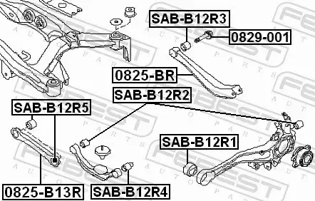 FEBEST TULEJA WAHACZA SAB-B12R2 