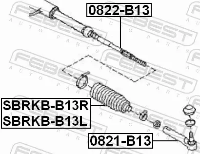 FEBEST OSŁONA DRĄŻKA KIEROWNICZEGO SBRKB-B13L 