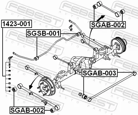 FEBEST TULEJA ZAWIESZENIA SGAB-002 