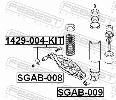 FEBEST TULEJA WAHACZA SGAB-008 