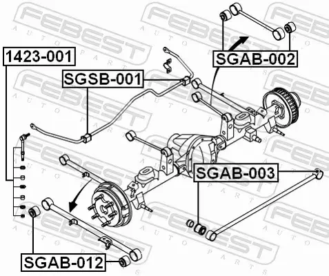 FEBEST TULEJA WAHACZA SGAB-012 