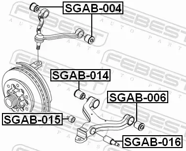 FEBEST TULEJA WAHACZA SGAB-014 