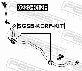 FEBEST TULEJA STABILIZATORA SGSB-KORF-KIT 