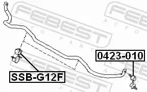 FEBEST GUMA STABILIZATORA SSB-G12F 