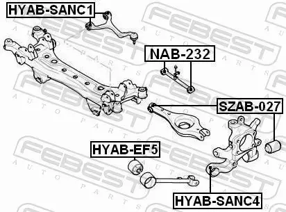 FEBEST TULEJA WAHACZA SZAB-027 