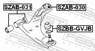 FEBEST TULEJA WAHACZA SZAB-030 