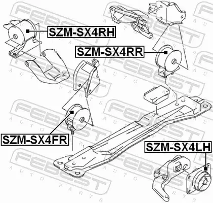 FEBEST PODUSZKA SILNIKA SZM-SX4LH 