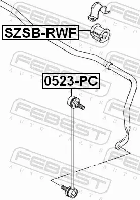 FEBEST GUMA STABILIZATORA SZSB-RWF 