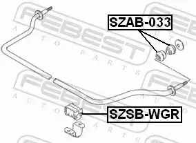 FEBEST TULEJA STABILIZATORA SZSB-WGR 