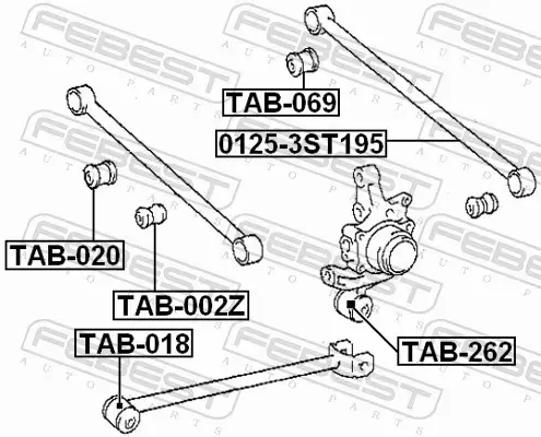 FEBEST TULEJA ZAWIESZENIA TAB-002Z 