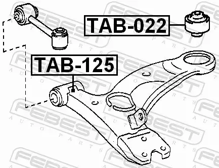 FEBEST TULEJA ZAWIESZENIA TAB-022 