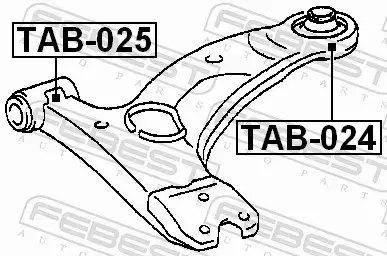 FEBEST TULEJA WAHACZA TAB-025 