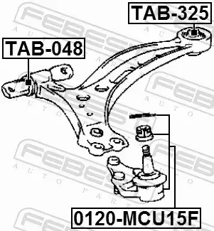 FEBEST TULEJA WAHACZA TAB-048 