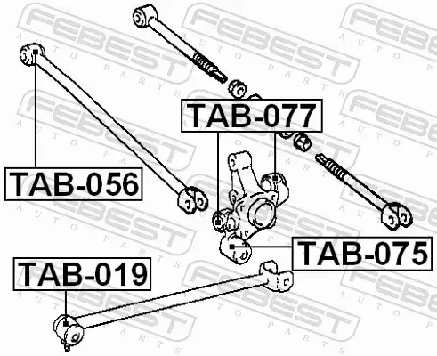 FEBEST TULEJA WAHACZA TAB-056 