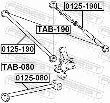 FEBEST TULEJA WAHACZA TAB-080 