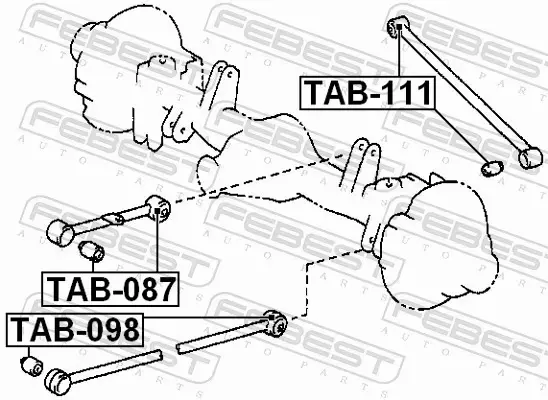 FEBEST TULEJA WAHACZA TAB-098 