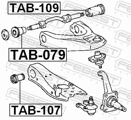 FEBEST TULEJA ZAWIESZENIA TAB-107 