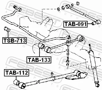 FEBEST TULEJA ZAWIESZENIA TAB-112 