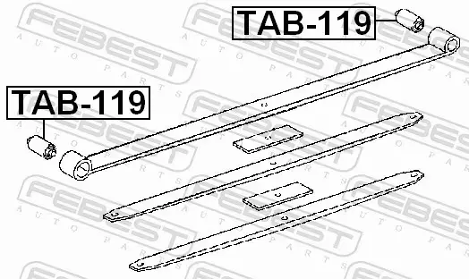 FEBEST TULEJA RESORA TAB-119 