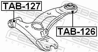 FEBEST TULEJA WAHACZA TAB-126 