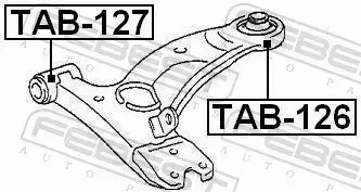 FEBEST TULEJA WAHACZA TAB-127 