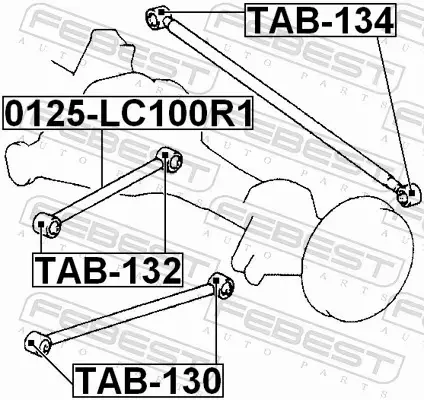 FEBEST TULEJA WAHACZA TAB-132 