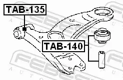 FEBEST TULEJA WAHACZA TAB-135 