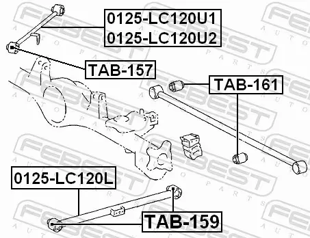 FEBEST TULEJA WAHACZA TAB-157 