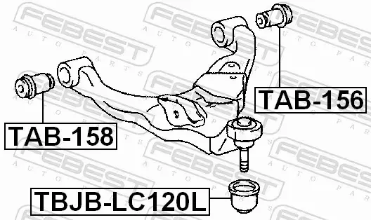 FEBEST TULEJA WAHACZA TAB-158 