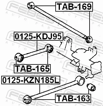 FEBEST TULEJA WAHACZA TAB-165 