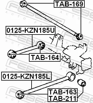 FEBEST TULEJA WAHACZA TAB-169 