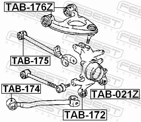 FEBEST TULEJA ZAWIESZENIA TAB-176Z 