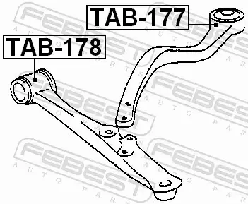 FEBEST TULEJA ZAWIESZENIA TAB-178 