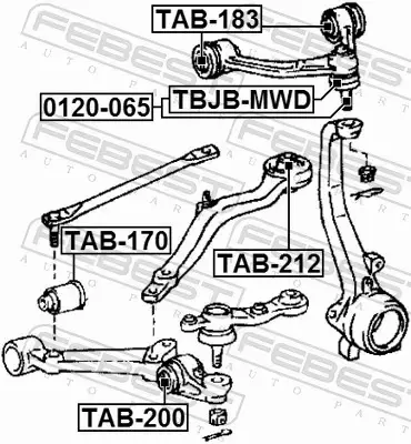 FEBEST TULEJA ZAWIESZENIA TAB-183 