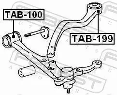 FEBEST TULEJA WAHACZA TAB-199 