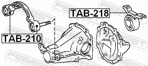 FEBEST TULEJA ZAWIESZENIA TAB-218 