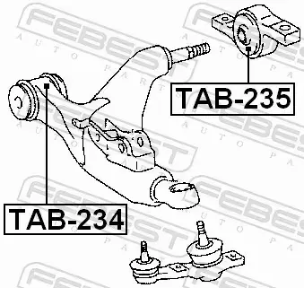 FEBEST TULEJA WAHACZA TAB-235 