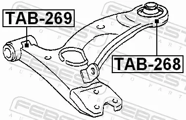 FEBEST TULEJA WAHACZA TAB-268 