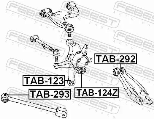 FEBEST TULEJA WAHACZA TAB-293 