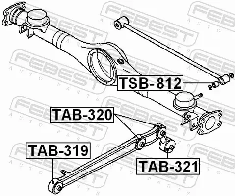 FEBEST TULEJA ZAWIESZENIA TAB-320 