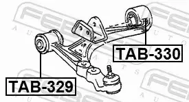 FEBEST TULEJA ZAWIESZENIA TAB-330 