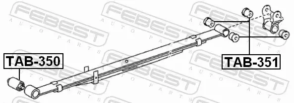 FEBEST TULEJA ZAWIESZENIA TAB-350 