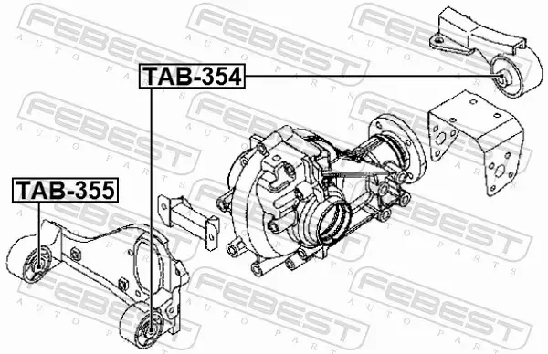 FEBEST TULEJA ZAWIESZENIA TAB-354 