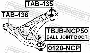 FEBEST TULEJA ZAWIESZENIA TAB-435 