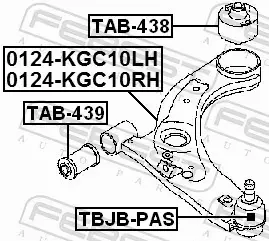 FEBEST TULEJA WAHACZA TAB-439 