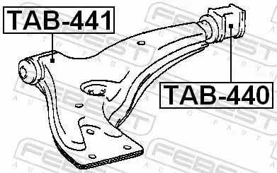 FEBEST TULEJA WAHACZA TAB-441 