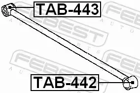 FEBEST TULEJA ZAWIESZENIA TAB-443 