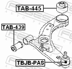 FEBEST TULEJA WAHACZA TAB-445 