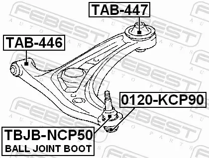 FEBEST TULEJA WAHACZA TAB-446 